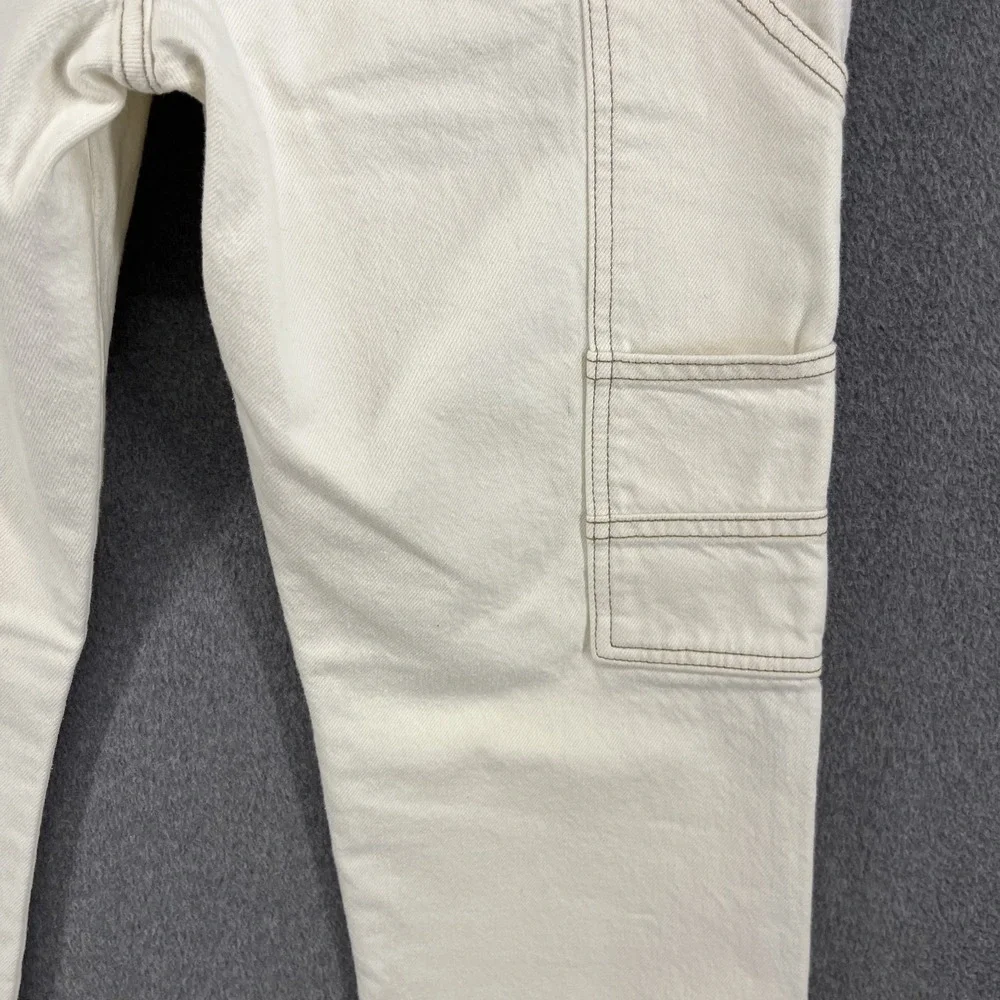 FRAME Jeans Le Slouch‎ Denim Womens 25 Cream Straight Low Rise cargo